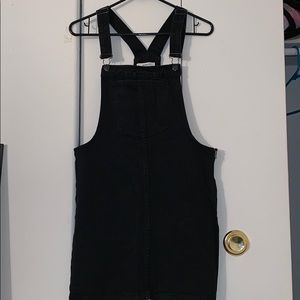 Black overall dress